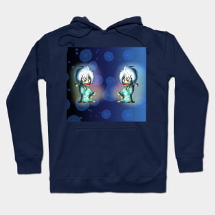 dark elf twins with num-chuks Hoodie